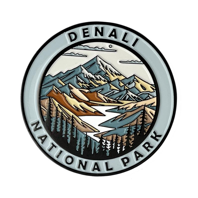 Denali National Park Collectible Magnet - Enamel Finish, 52mm
