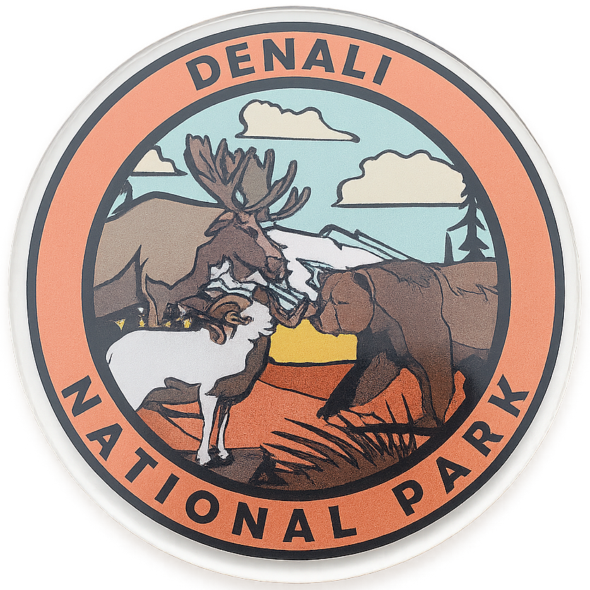 Denali National Park Collectible NFC Acrylic Magnet - 52mm