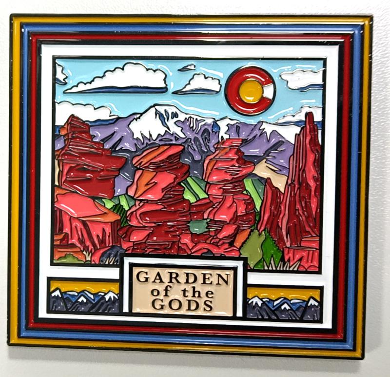 Garden of the Gods Enamel Magnet