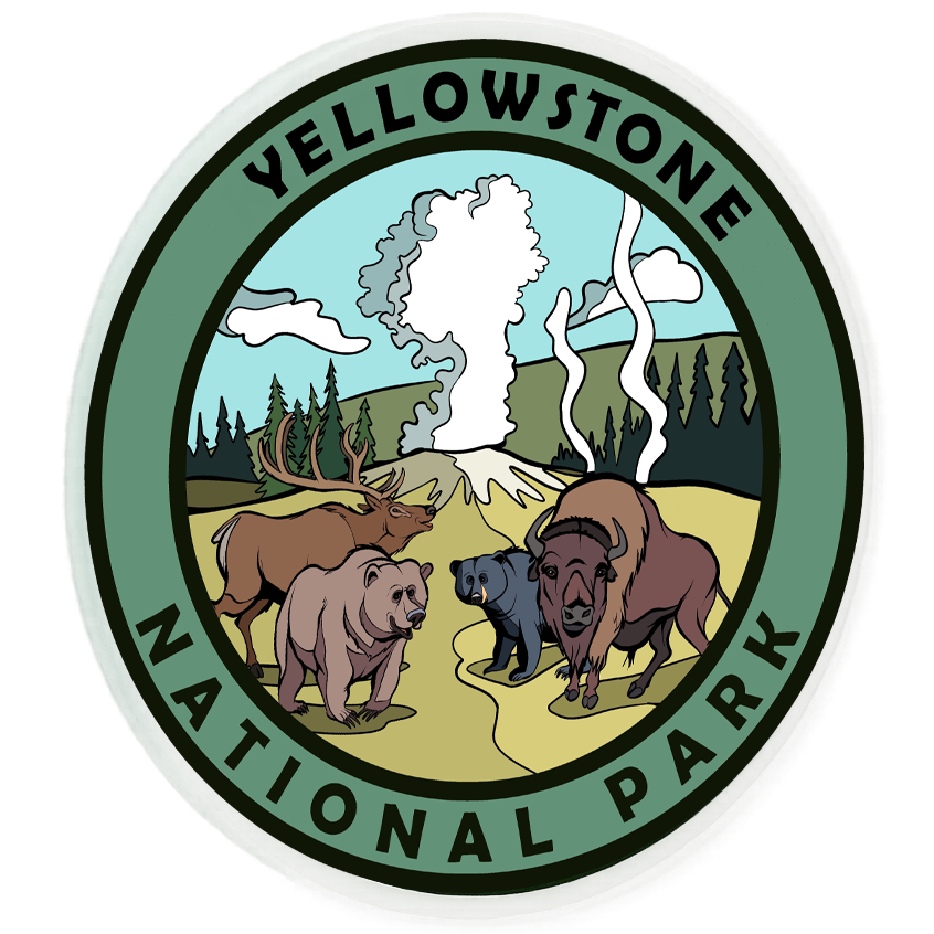 Yellowstone National Park Collectible NFC Acrylic Magnet - 52mm