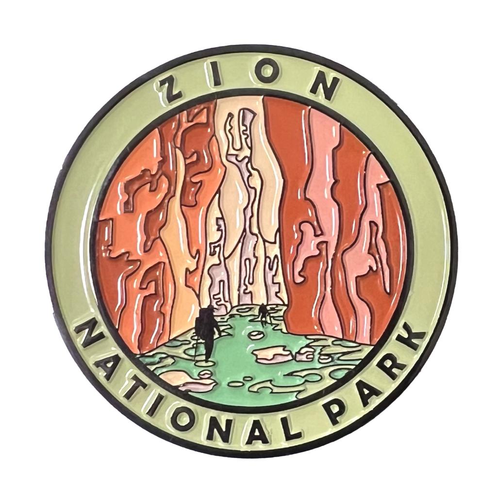 Zion National Park Collectible Magnet - Enamel Finish, 52mm