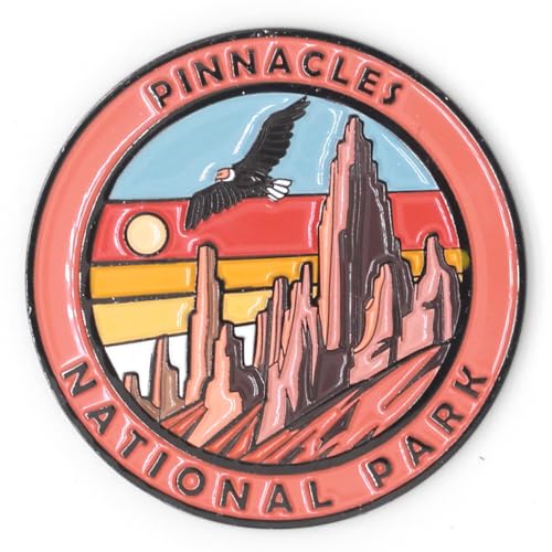 Pinnacles National Park Wildlife Enamel Round Magnet
