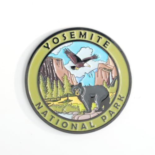 Yosemite National Park Wildlife Enamel Round Magnet