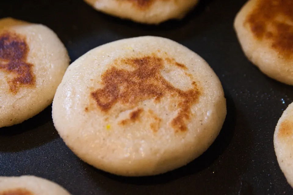 arepa, reference photograph for the food guide