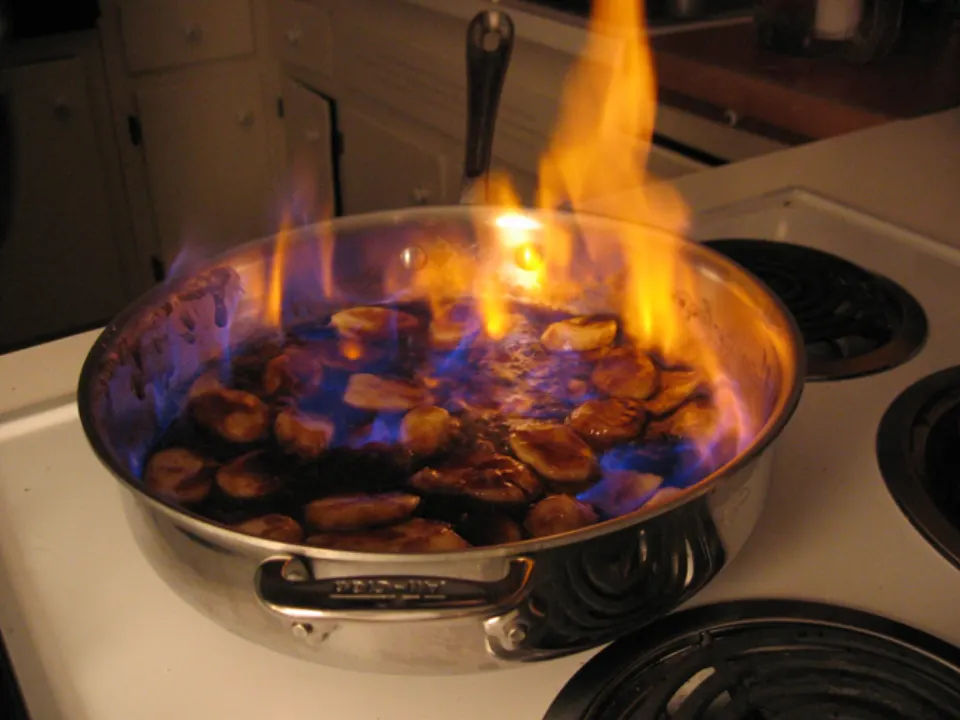 bananas Foster, reference photograph for the food guide
