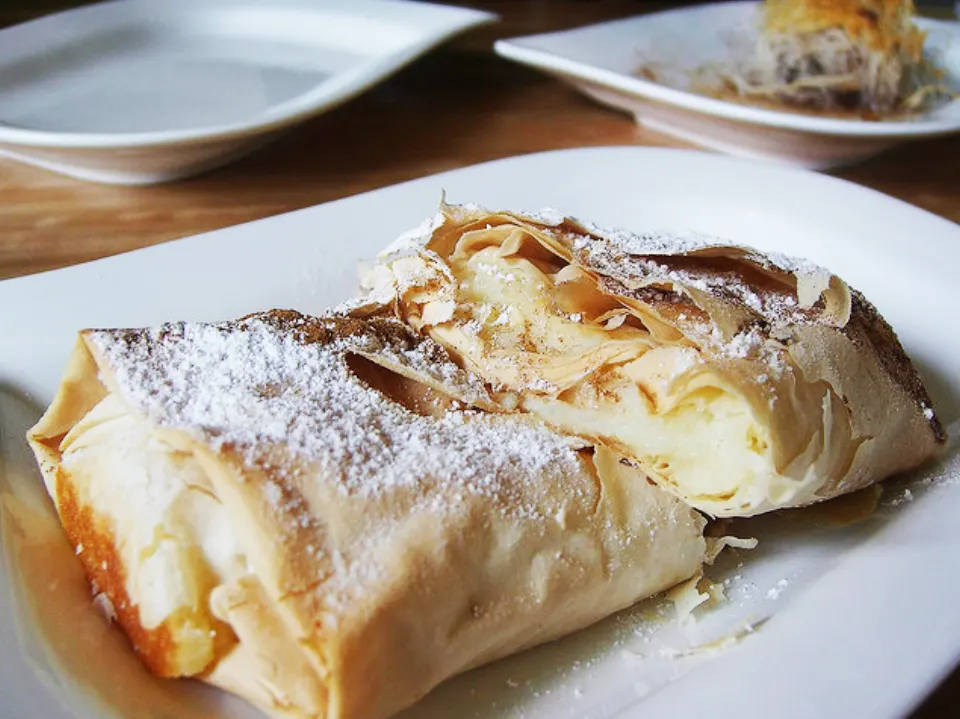 bougatsa, reference photograph for the food guide