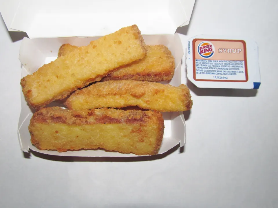 Burger King French Toast Sticks, reference photograph for the food guide