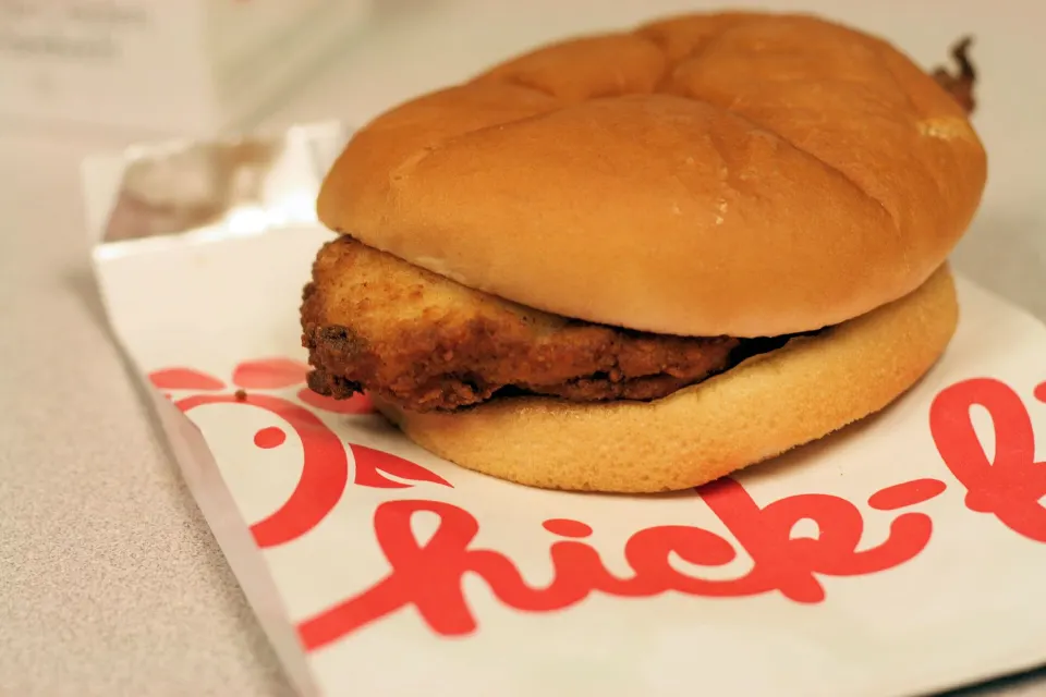 Chick-fil-A Chicken Sandwich, reference photograph for the food guide