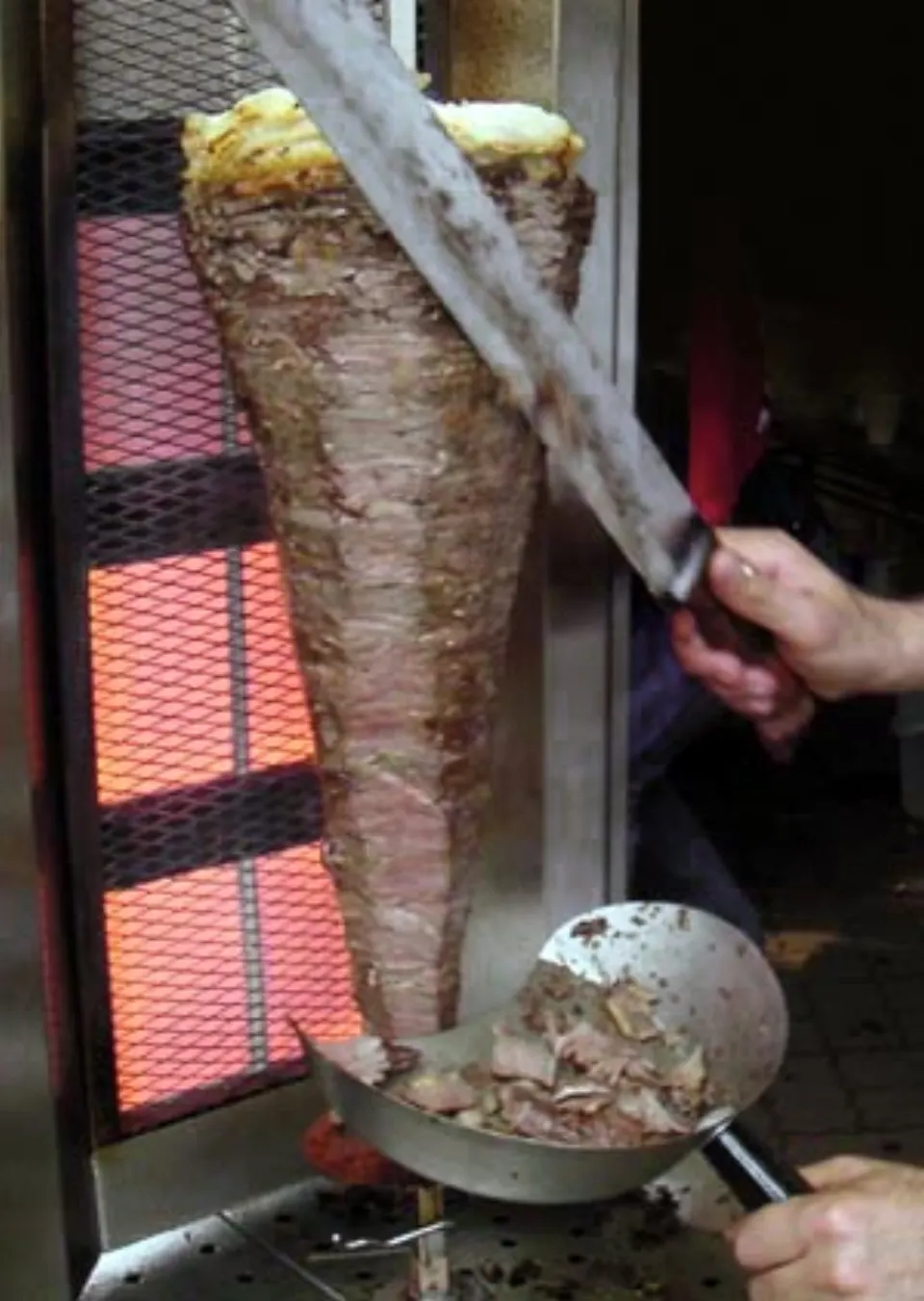 doner kebab, reference photograph for the food guide