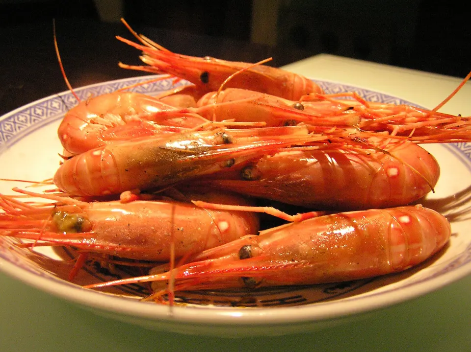 drunken shrimp, reference photograph for the food guide