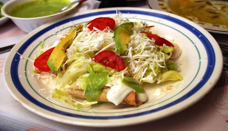 Flauta, reference photograph for the food guide