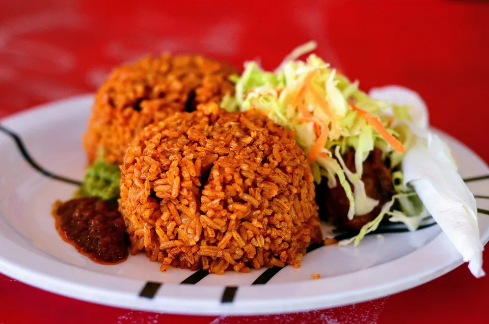 jollof rice, reference photograph for the food guide