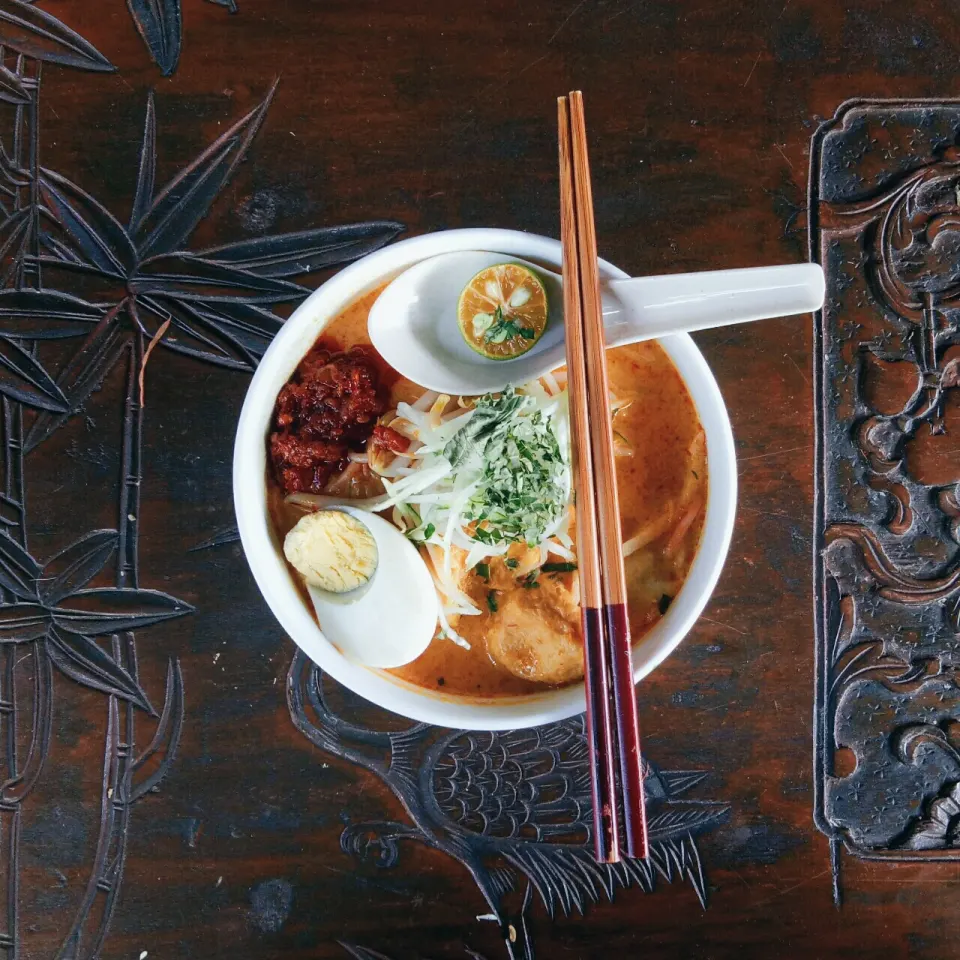 laksa, reference photograph for the food guide