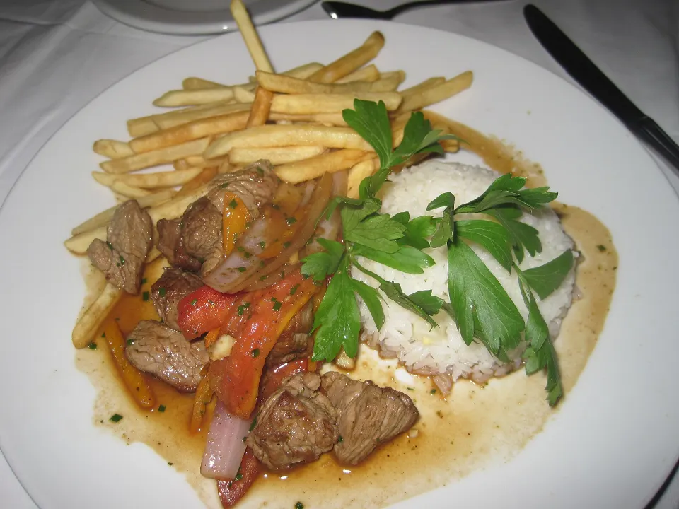 Lomo saltado, reference photograph for the food guide