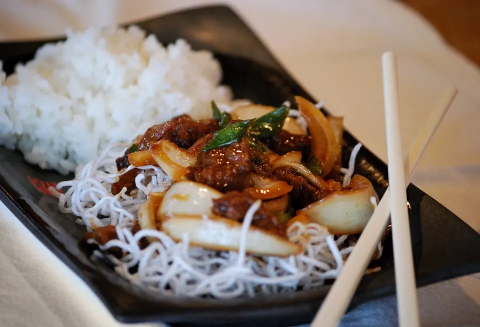 Mongolian beef, reference photograph for the food guide