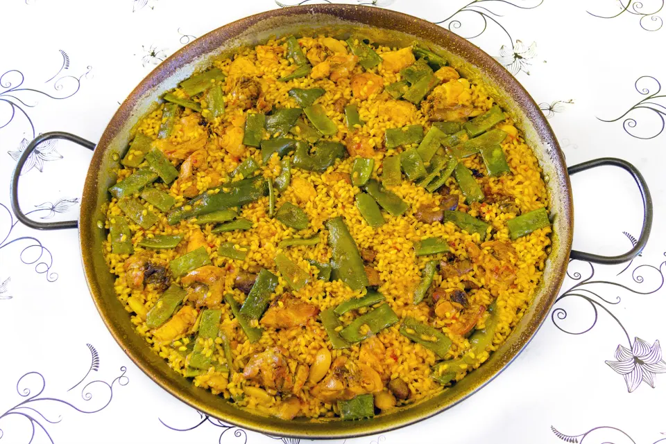 paella, reference photograph for the food guide