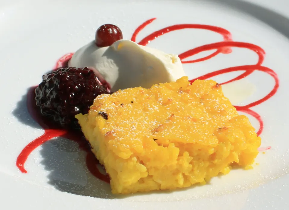 saffron pancake, reference photograph for the food guide