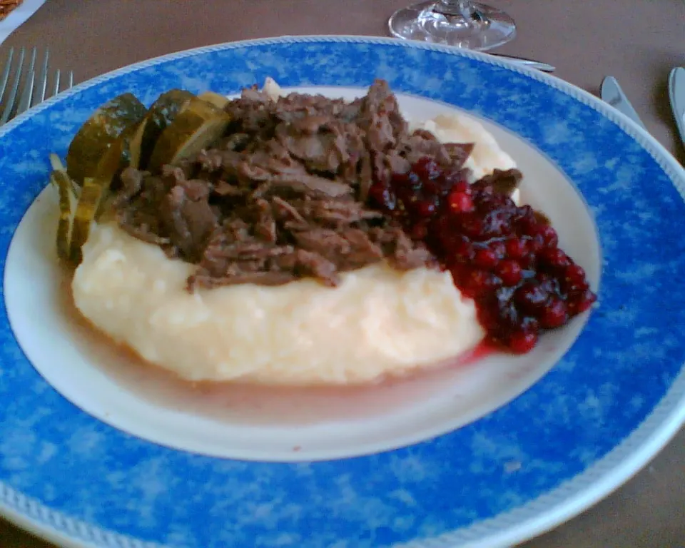 sautéed reindeer, reference photograph for the food guide