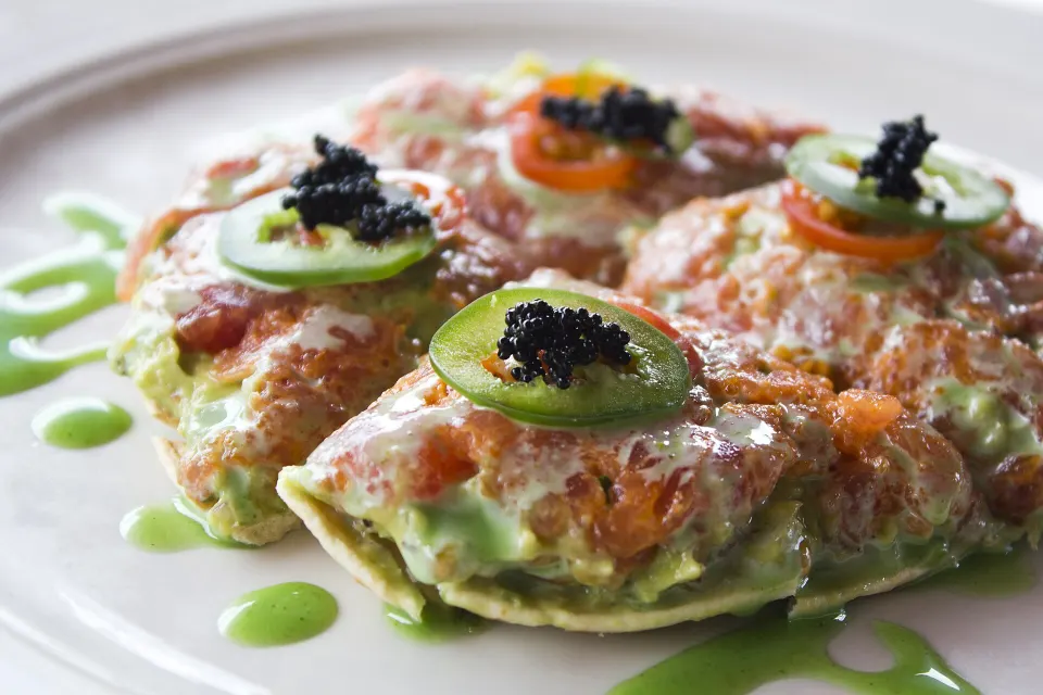 sushi pizza, reference photograph for the food guide
