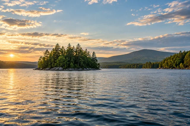 Alamoosook Lake — AI-generated editorial illustration