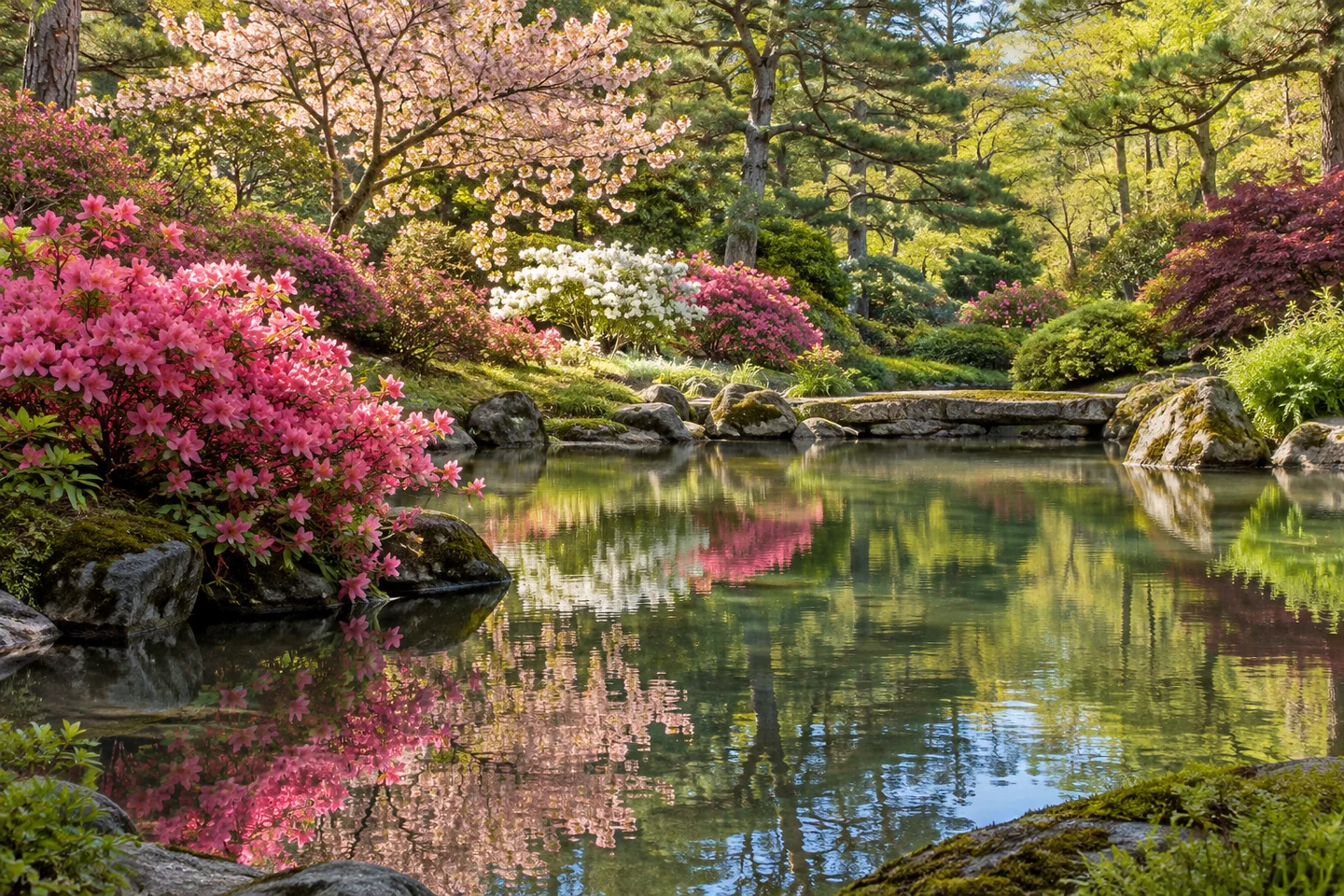 Asticou Azalea Garden — AI-generated editorial illustration