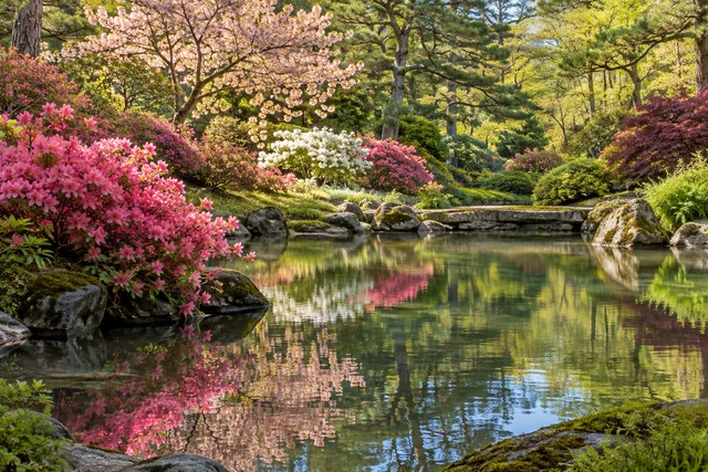Asticou Azalea Garden — AI-generated editorial illustration