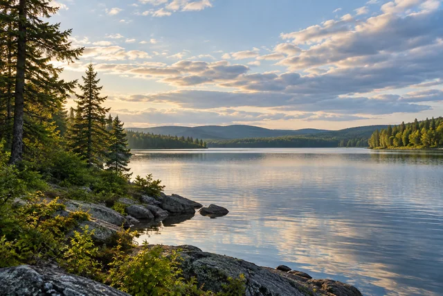 Big Machias Lake — AI-generated editorial illustration