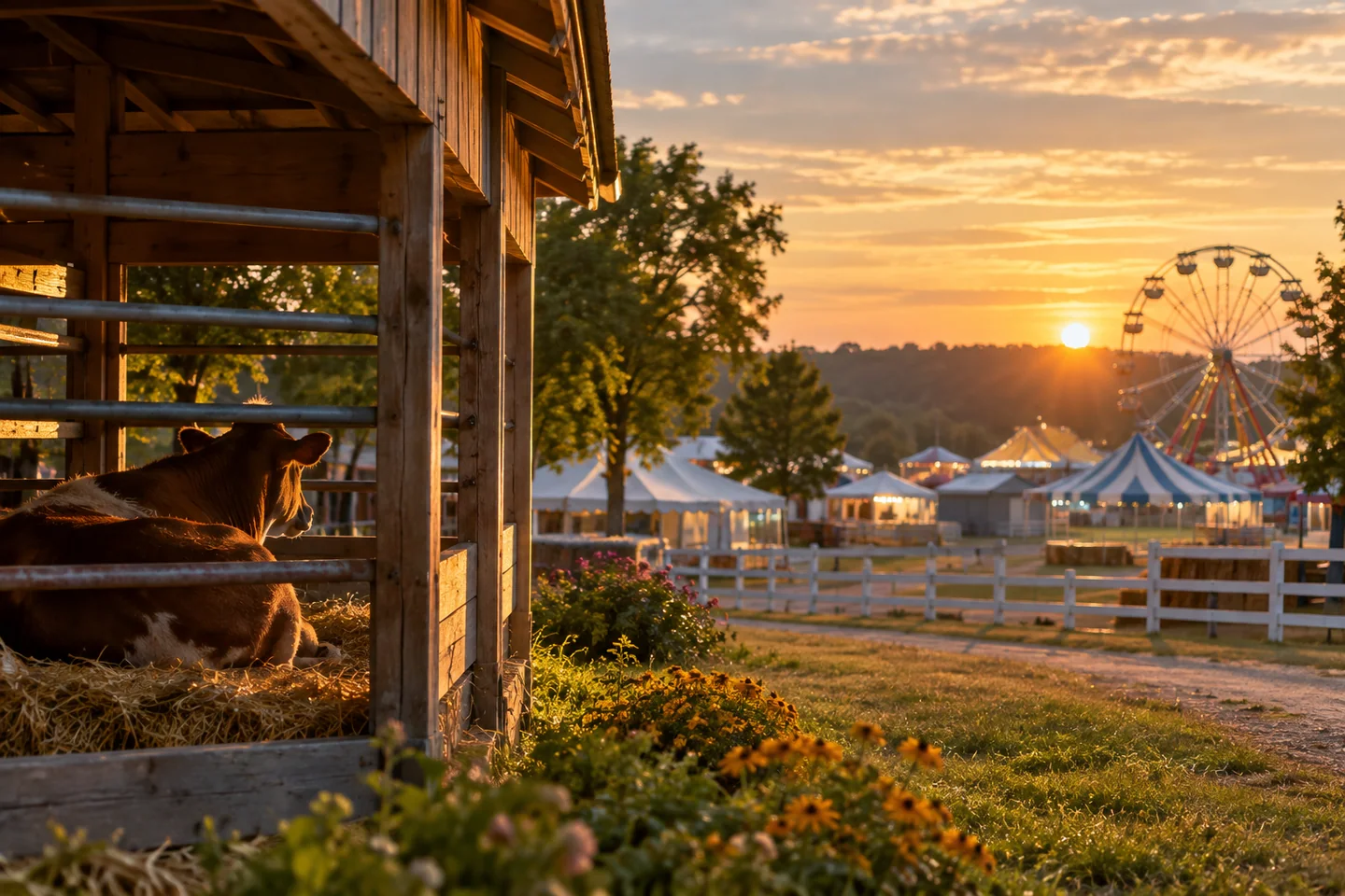 Blue Hill Fairgrounds — AI-generated editorial illustration