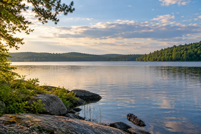 Chickawaukie Pond and Johnson Memorial Park — AI-generated editorial illustration