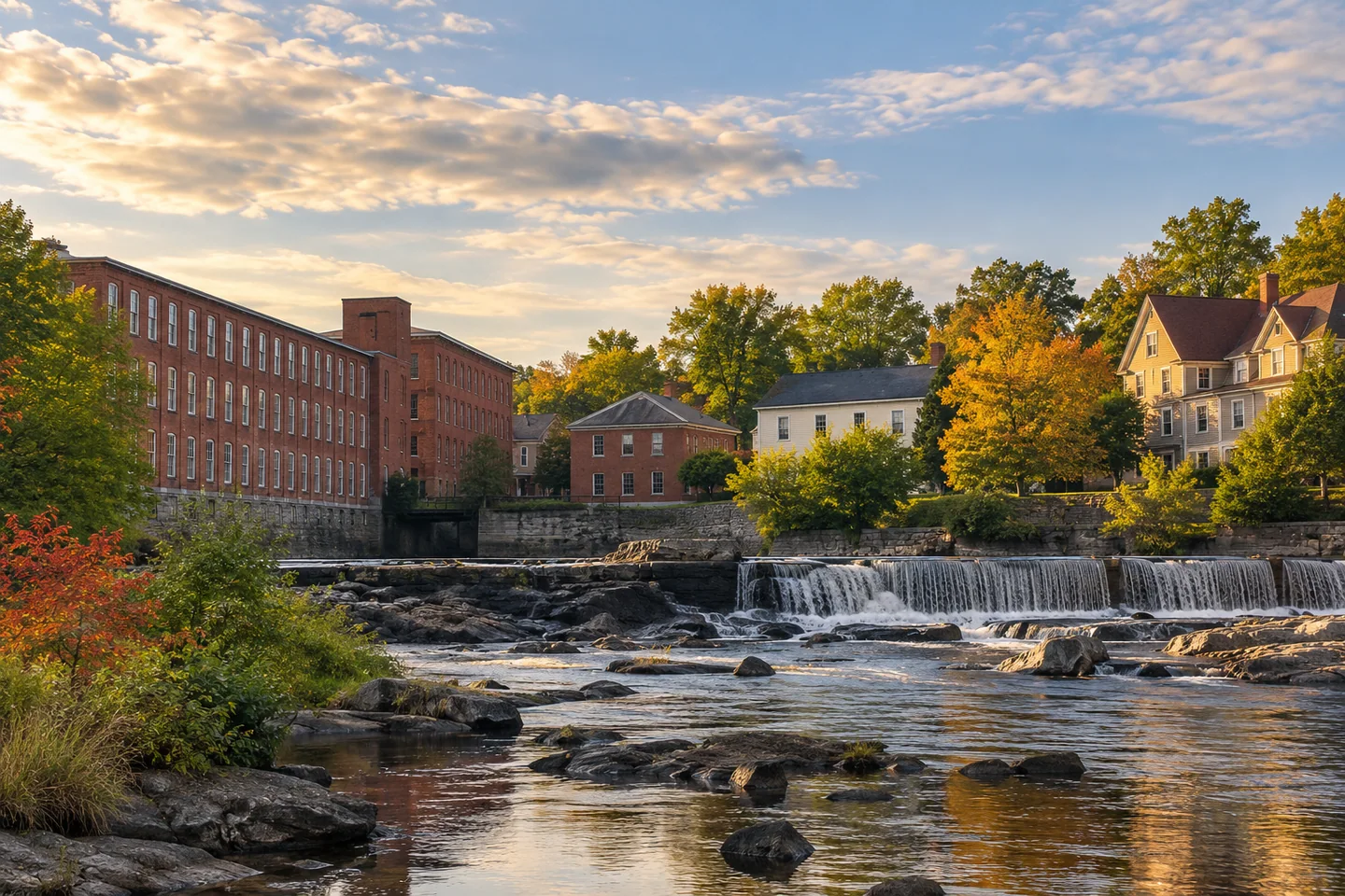 Cumberland Mills Historic District — AI-generated editorial illustration