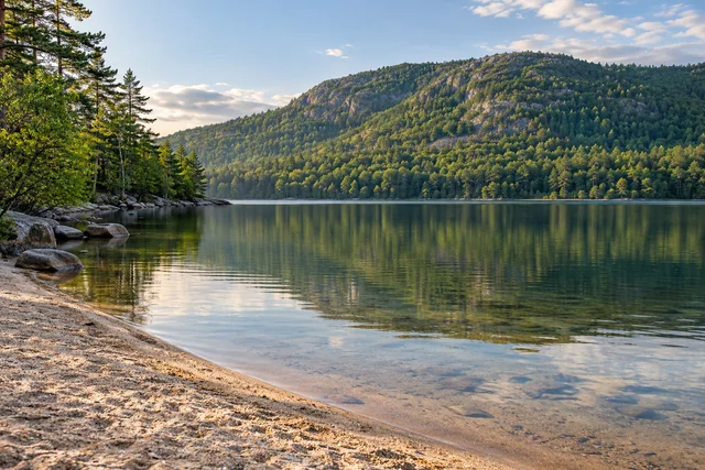 Echo Lake on Mount Desert Island — AI-generated editorial illustration