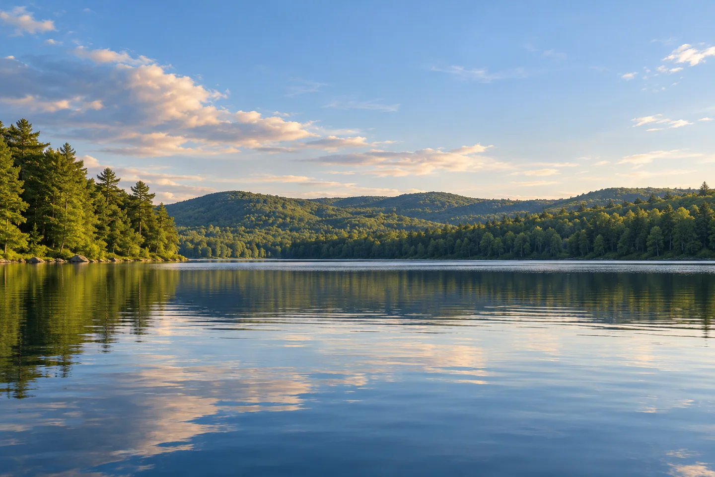 First Davis Pond — AI-generated editorial illustration