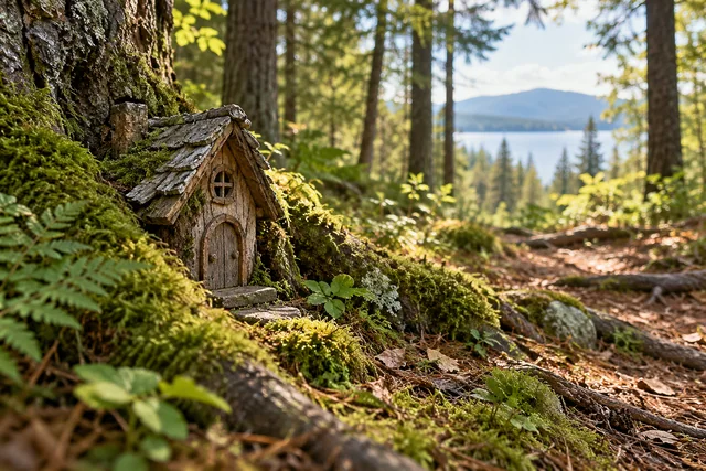 Gnome Home Roam and Village Square — AI-generated editorial illustration