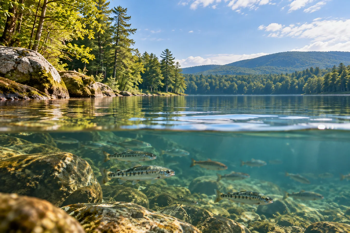 Green Lake National Fish Hatchery — AI-generated editorial illustration