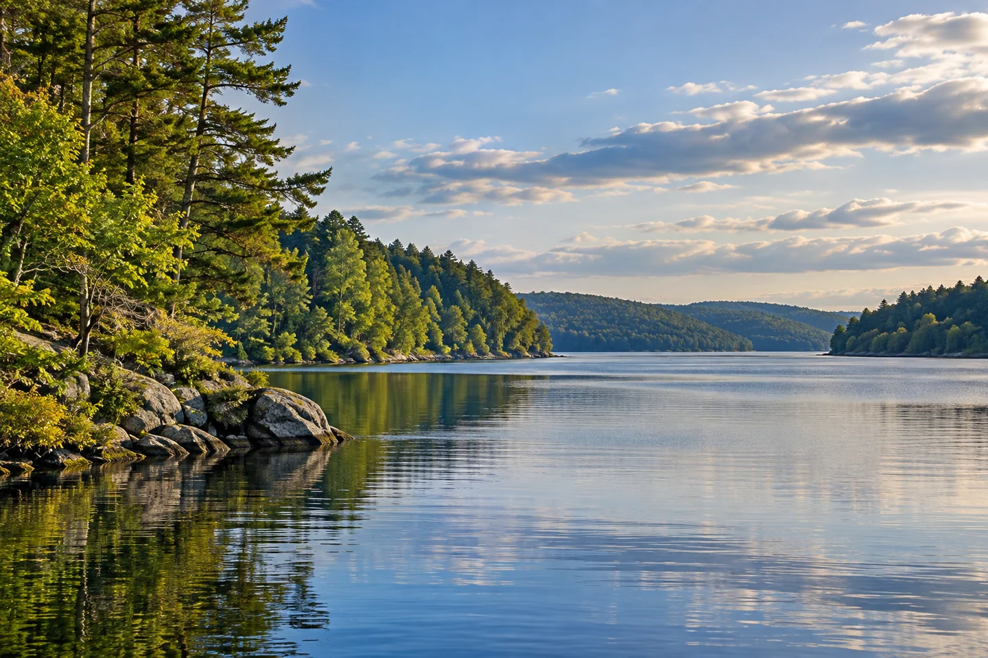 Gulf Island Pond — AI-generated editorial illustration