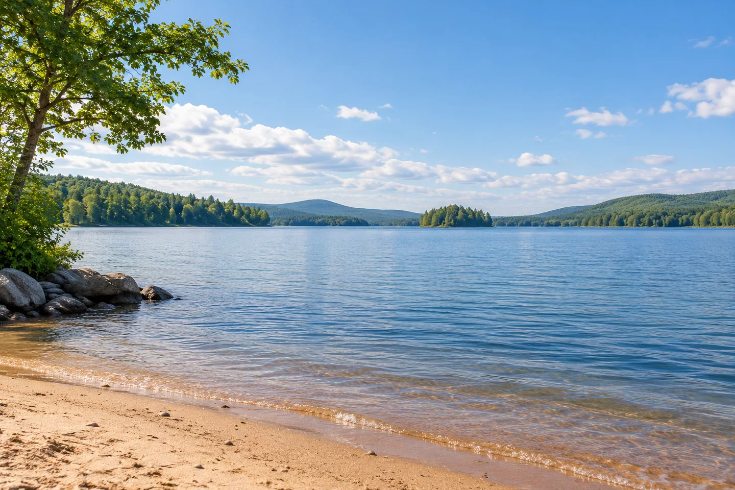 Highland Lake — AI-generated editorial illustration