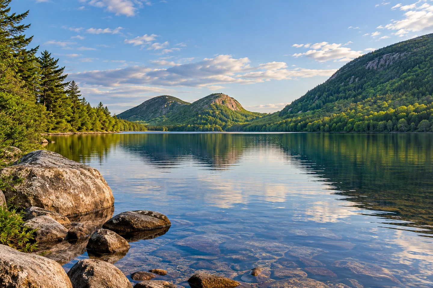 Jordan Pond — AI-generated editorial illustration