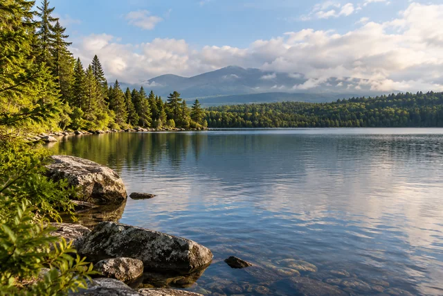 Katahdin Lake — AI-generated editorial illustration
