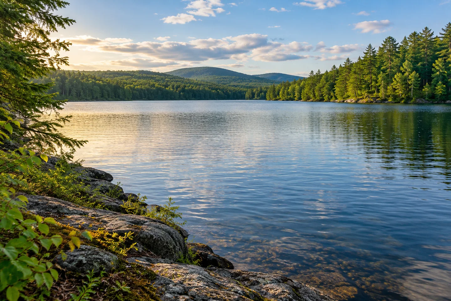 Little Pennesseewassee Pond — AI-generated editorial illustration
