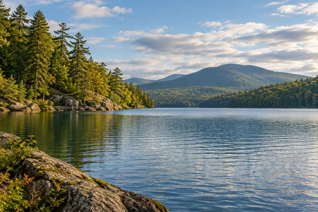 Long Pond on Mount Desert Island — AI-generated editorial illustration