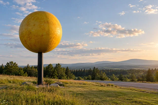 Maine Solar System Model — AI-generated editorial illustration
