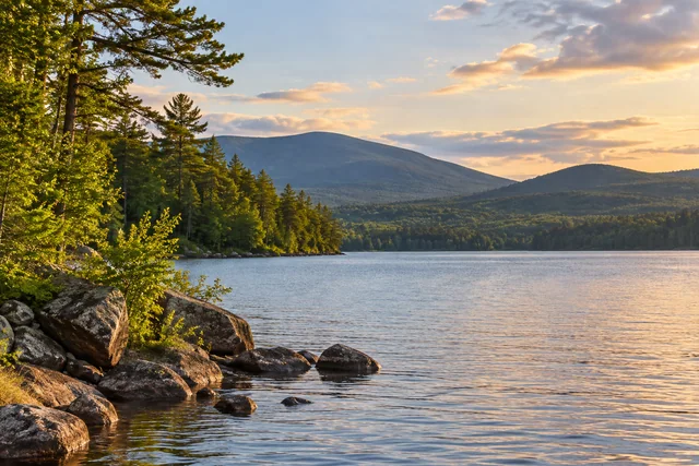 Moxie Pond — AI-generated editorial illustration
