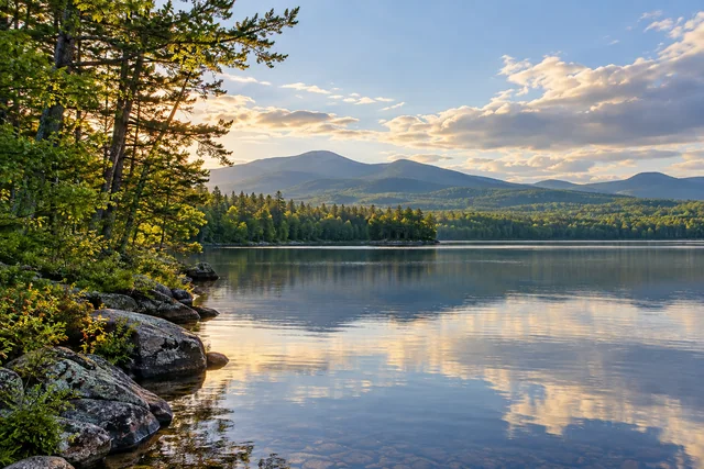 Nesowadnehunk Lake — AI-generated editorial illustration