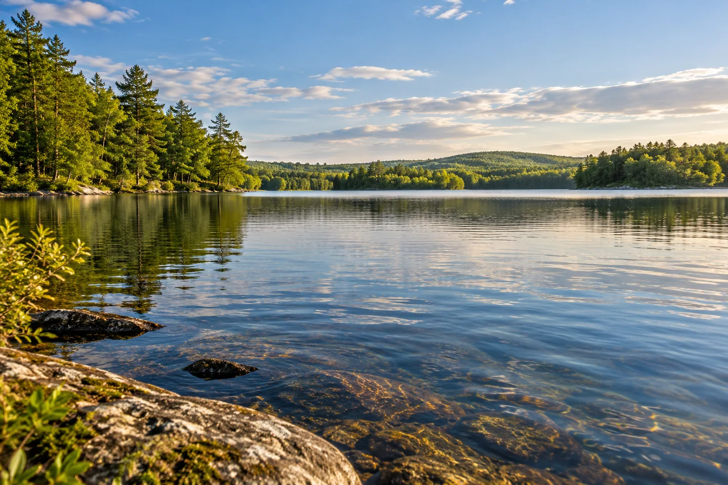 Pemaquid Pond — AI-generated editorial illustration