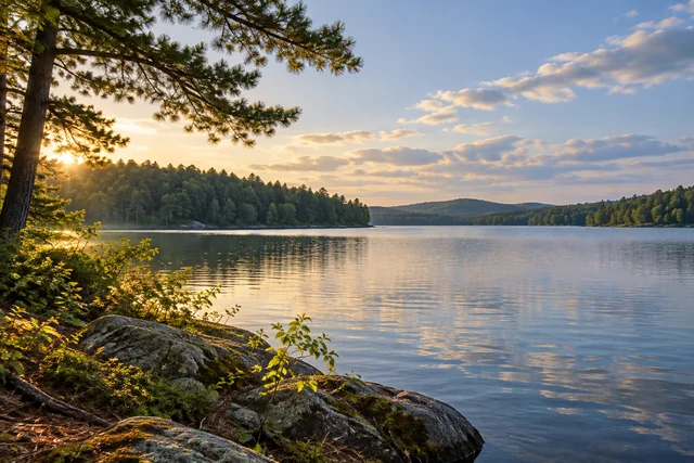 Pocasset Lake — AI-generated editorial illustration
