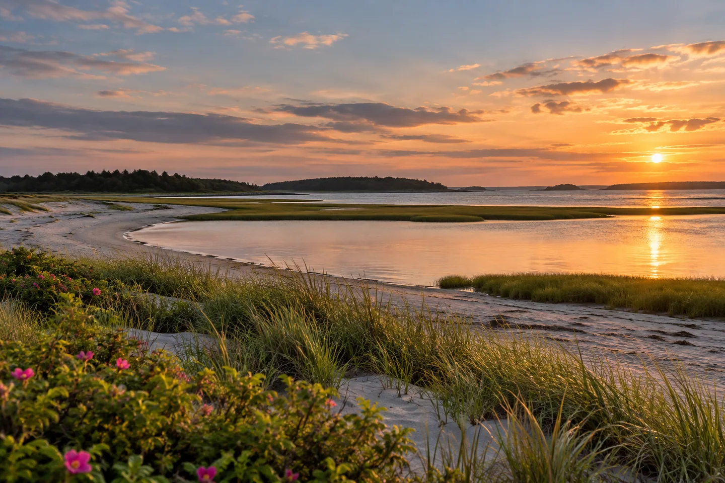 Pond Island Preserve — AI-generated editorial illustration