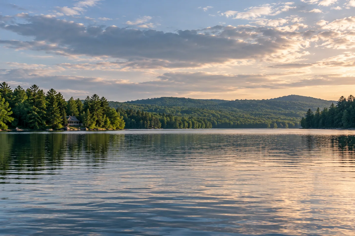 Quantabacook Lake — AI-generated editorial illustration