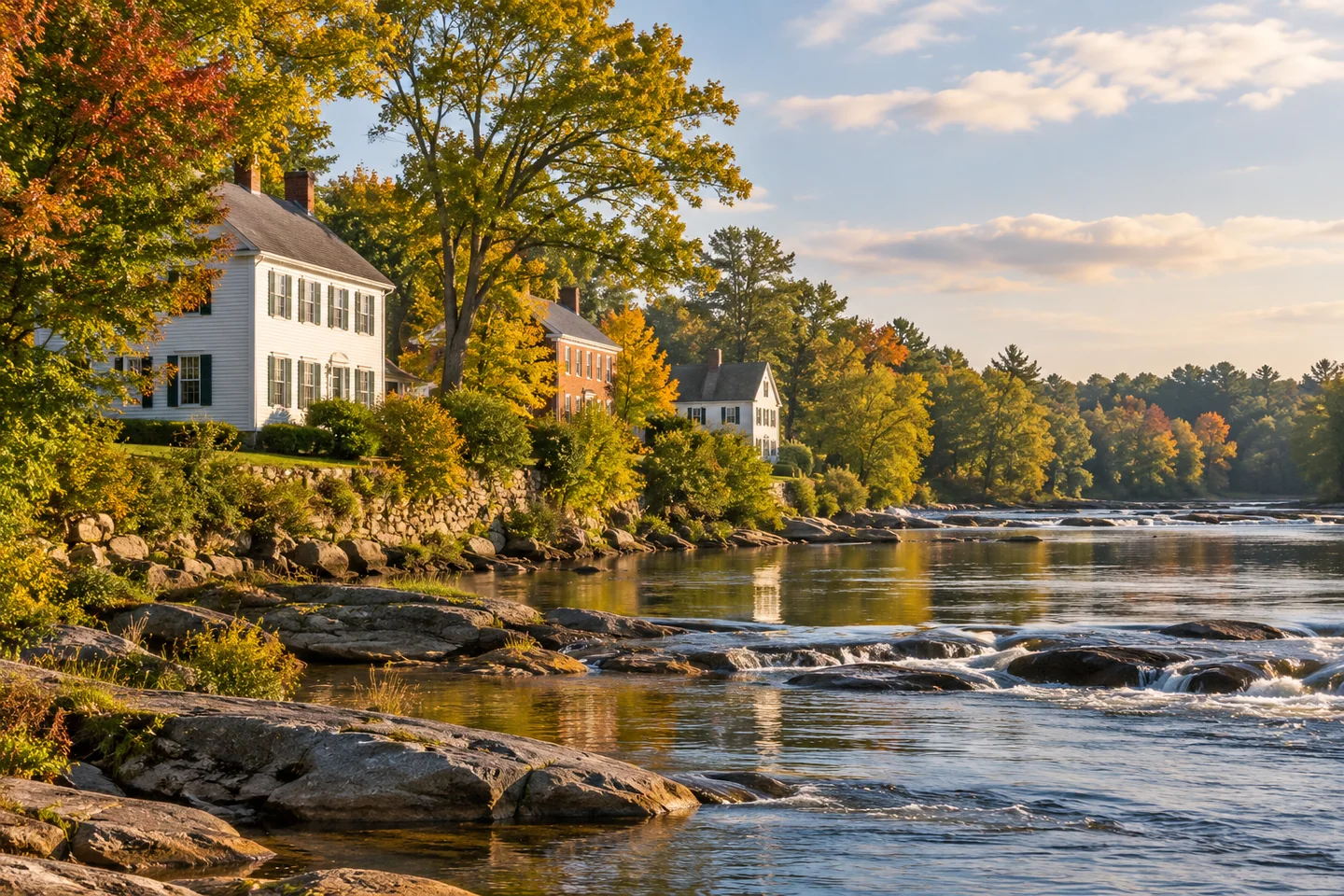 Salmon Falls (West) Historic District — AI-generated editorial illustration