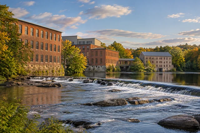 Sanford Mills Historic District — AI-generated editorial illustration