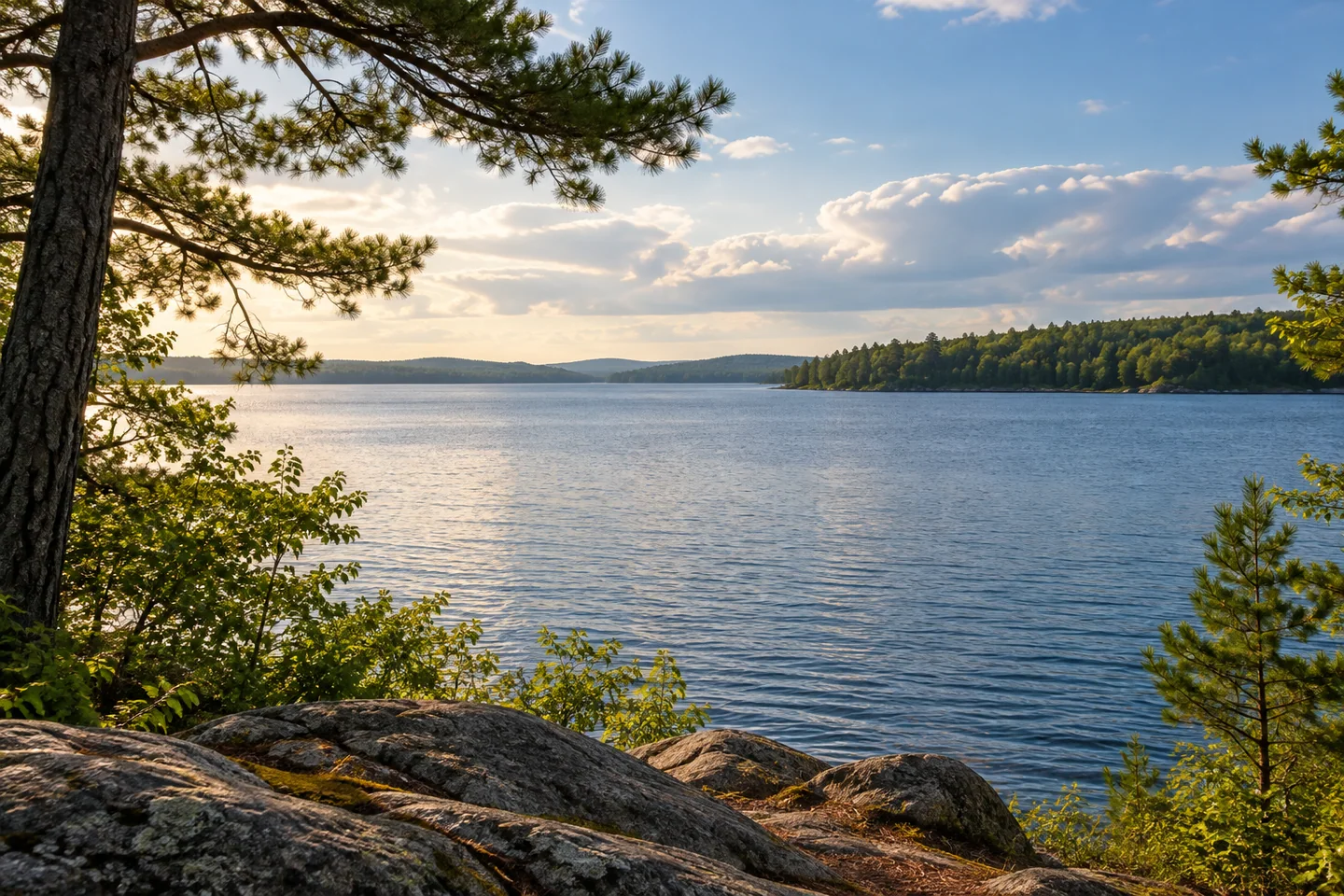 Sebago Lake — AI-generated editorial illustration